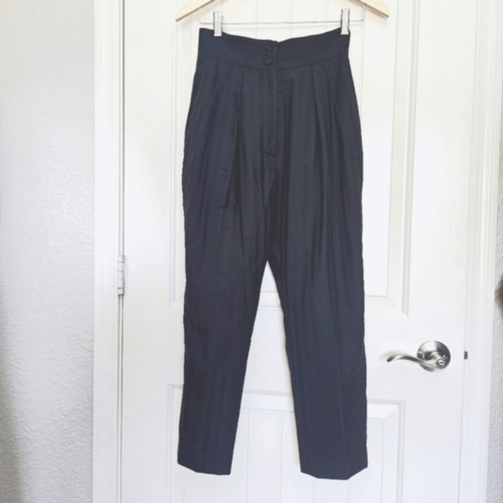 Claude Montana High Waist Pinstripe Baloon Pants